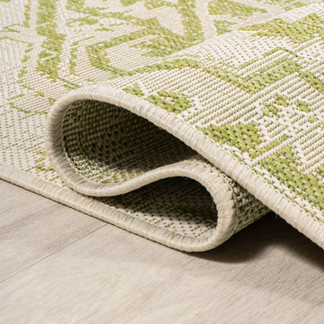 Estrella Bohemian Medallion Textured Weave Indoor/outdoor Runner Rug